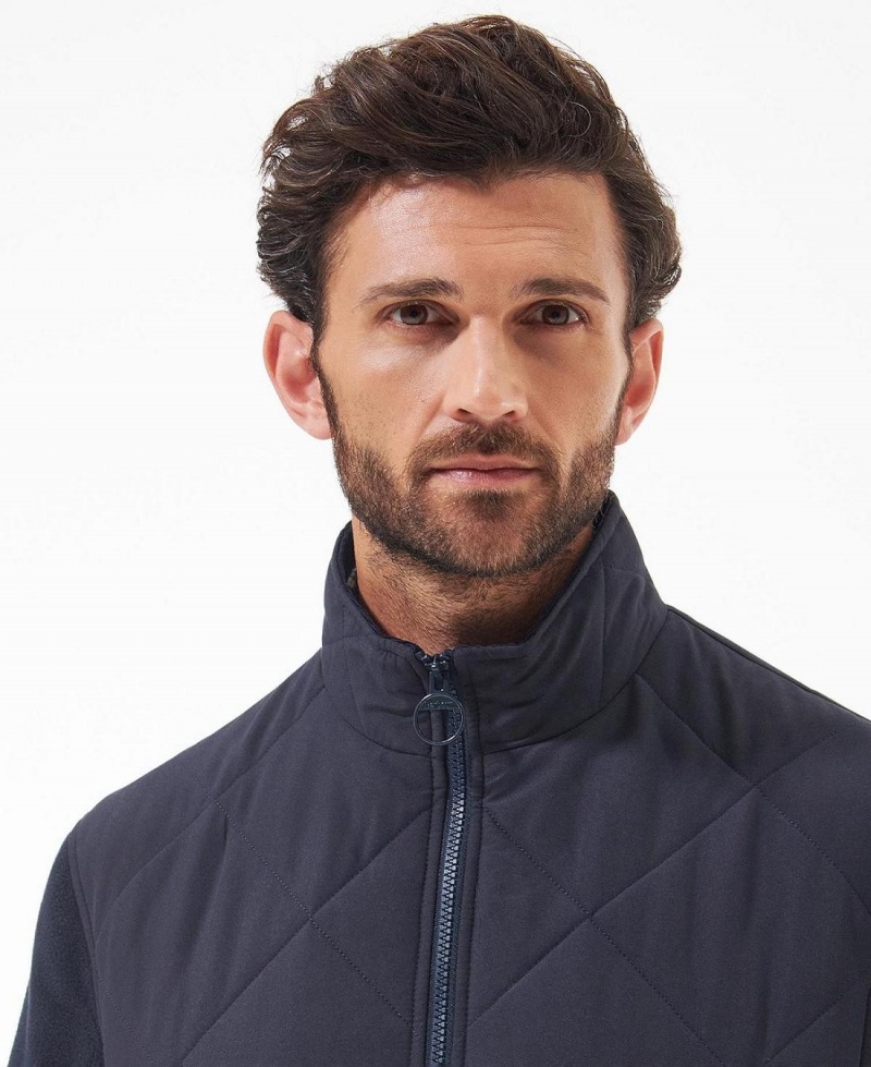 knitwear Barbour Hybride Fleece Jacket Homme Bleu Marine | France_BAR82921