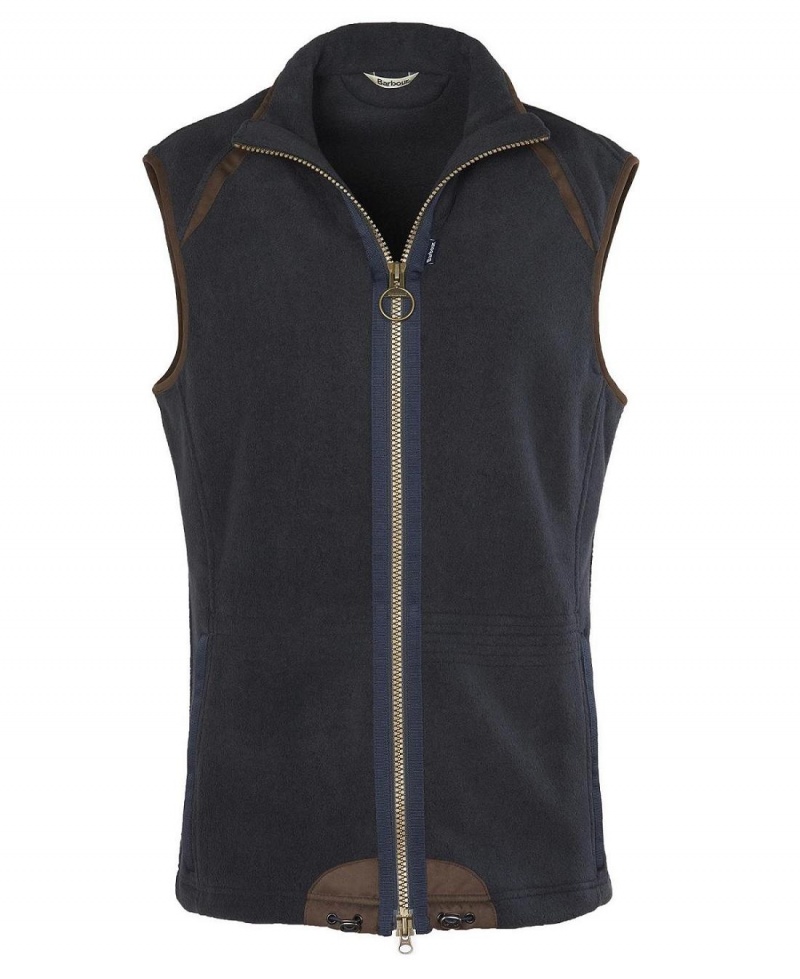 knitwear Barbour Langdale Fleece Gilet Homme Bleu | France_BAR97302