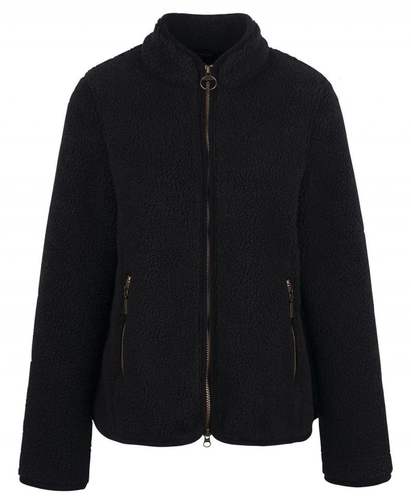 knitwear Barbour Lavenham Fleece Femme Noir | France_BAR29933