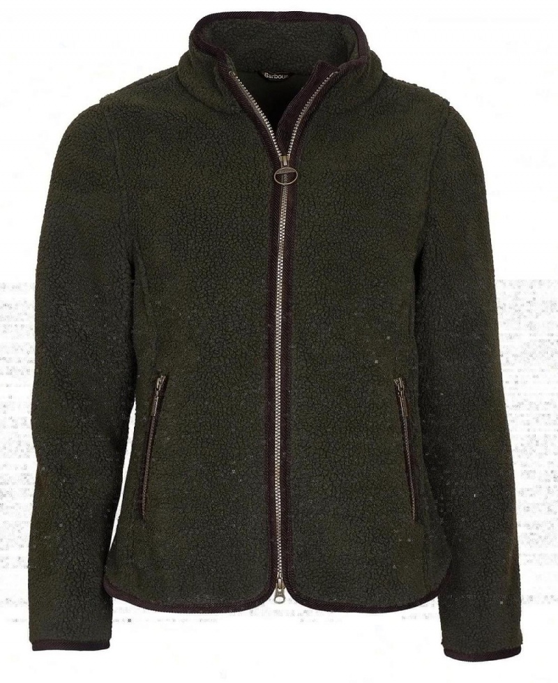 knitwear Barbour Lavenham Fleece Femme Vert Olive | France_BAR88600