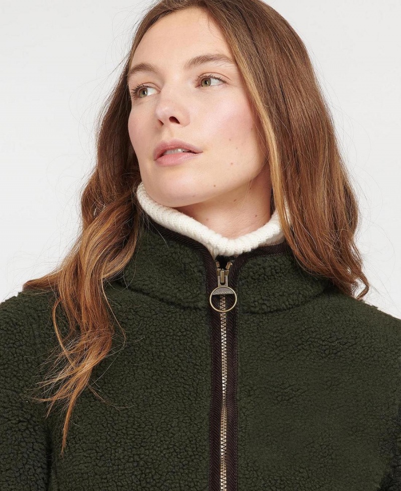 knitwear Barbour Lavenham Fleece Femme Vert Olive | France_BAR88600