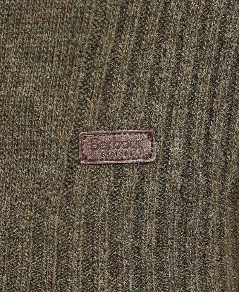 knitwear Barbour Nelson Essential Half Zip Sweatshirt Homme Vert | France_BAR92636