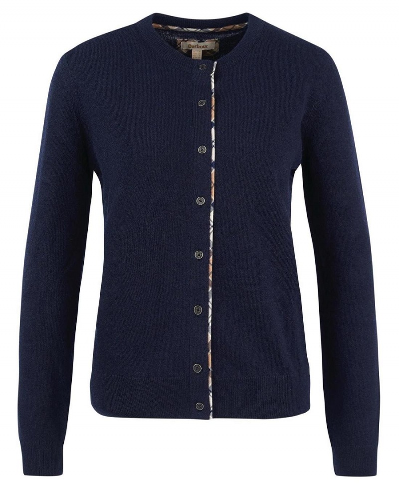 knitwear Barbour Pendle Cardigan Femme Bleu Marine | France_BAR24746