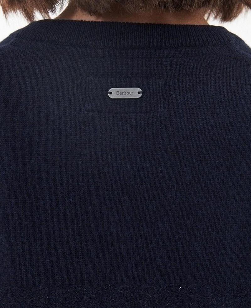 knitwear Barbour Pendle Cardigan Femme Bleu Marine | France_BAR24746