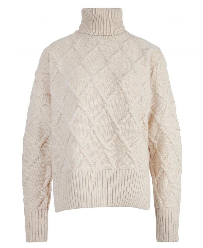 knitwear Barbour Perch Jumper Femme Beige | France_BAR37684