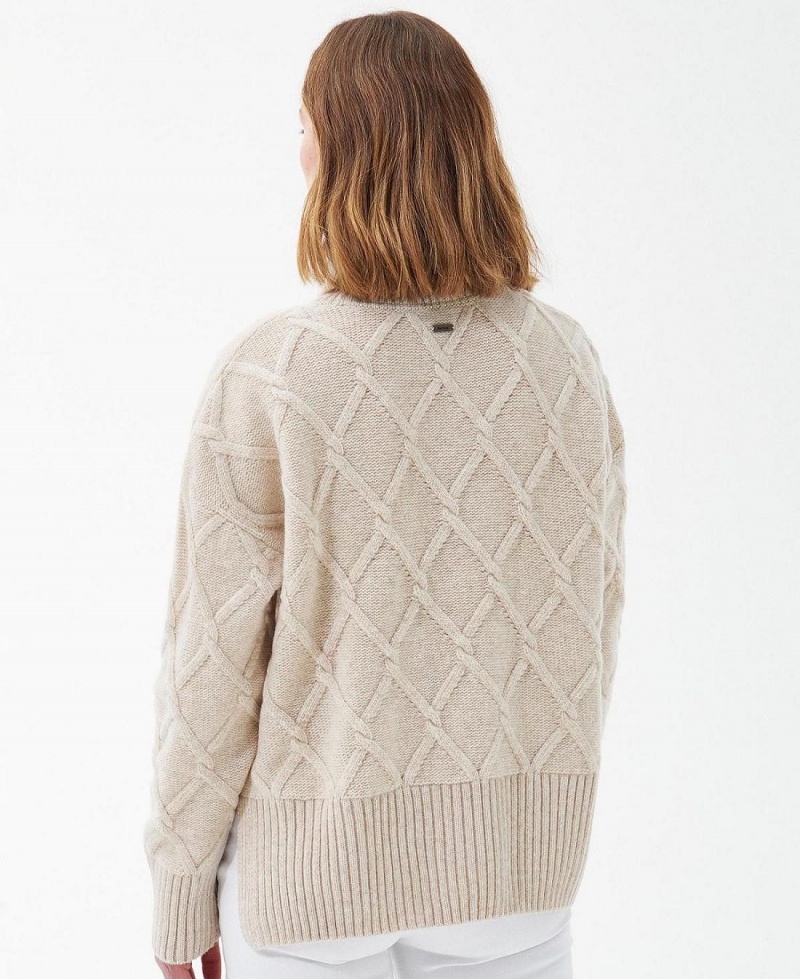 knitwear Barbour Perch Jumper Femme Beige | France_BAR37684