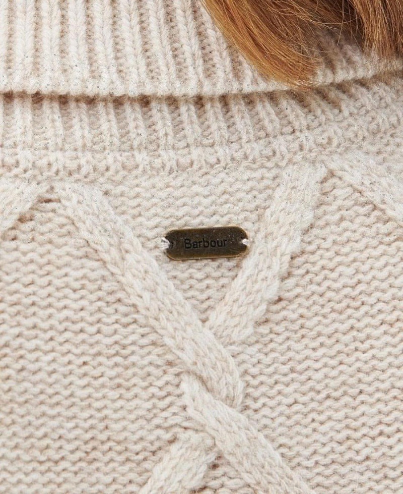 knitwear Barbour Perch Jumper Femme Beige | France_BAR37684