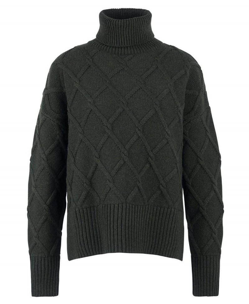 knitwear Barbour Perch Jumper Femme Vert | France_BAR61839