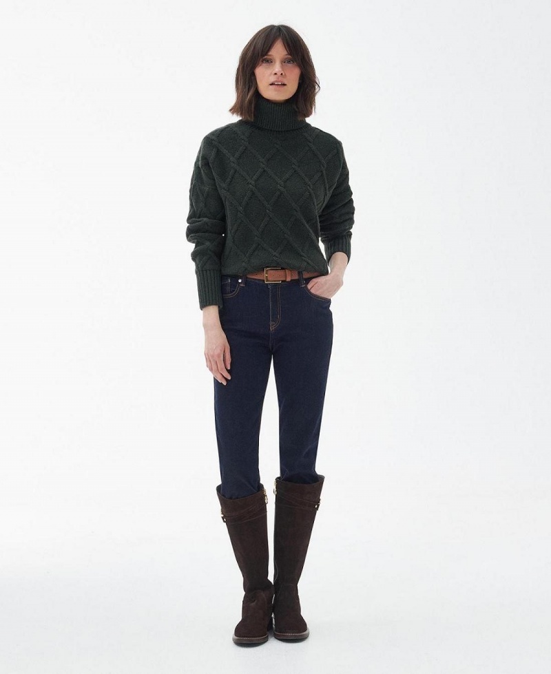 knitwear Barbour Perch Jumper Femme Vert | France_BAR61839