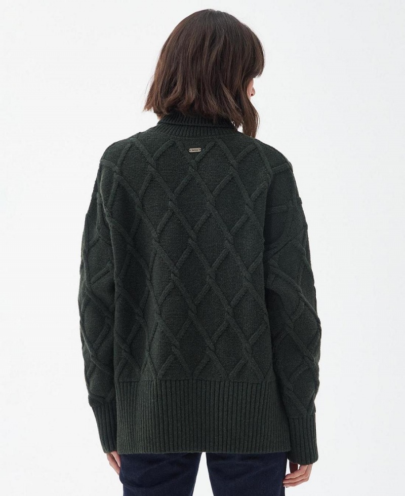 knitwear Barbour Perch Jumper Femme Vert | France_BAR61839