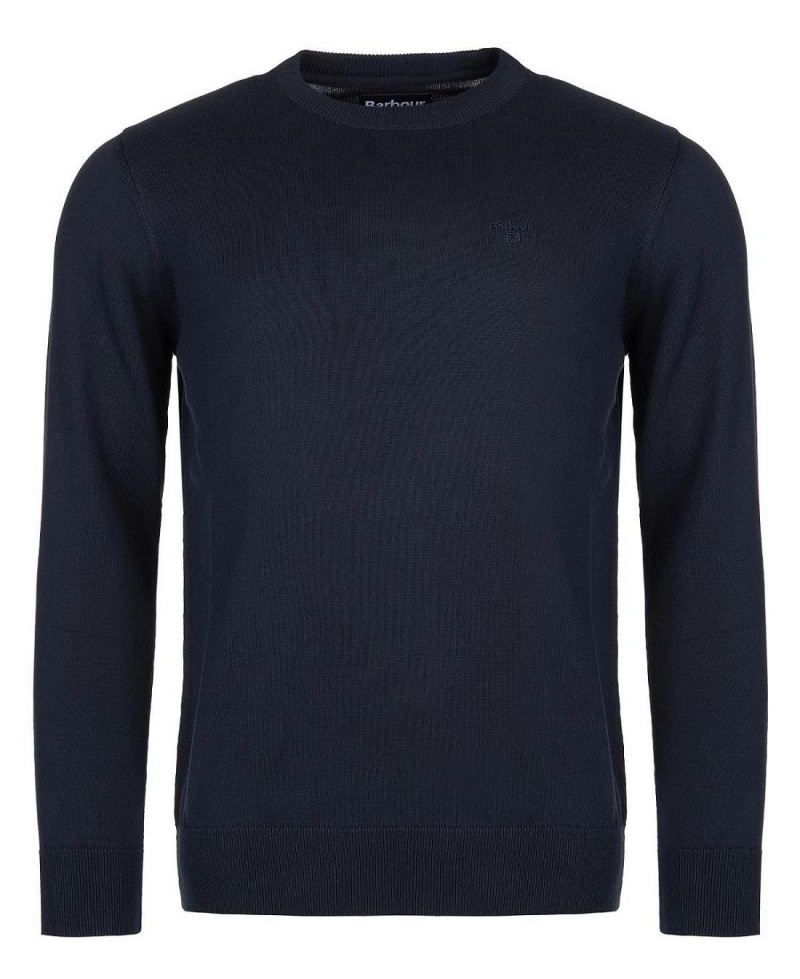 knitwear Barbour Pima Coton Crew Neck Homme Bleu Marine | France_BAR64120