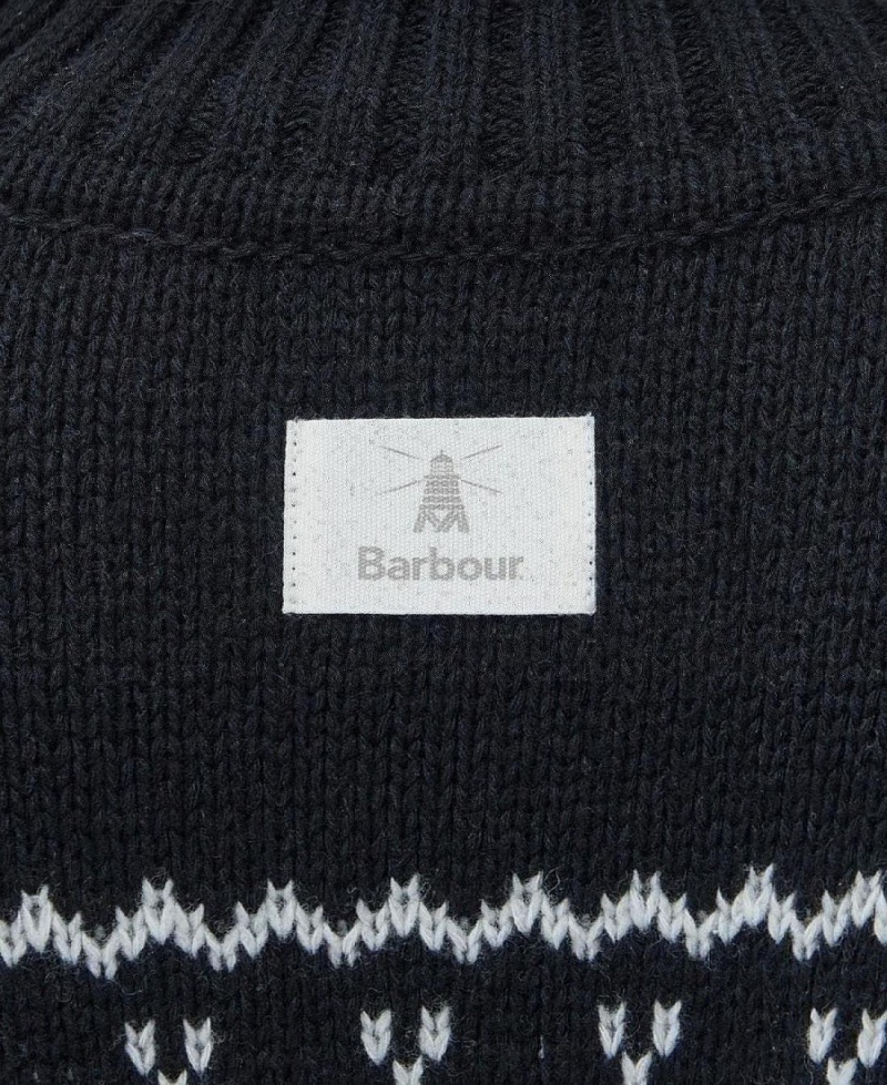 knitwear Barbour Pine Jumper Femme Vert Foncé Noir | France_BAR90811