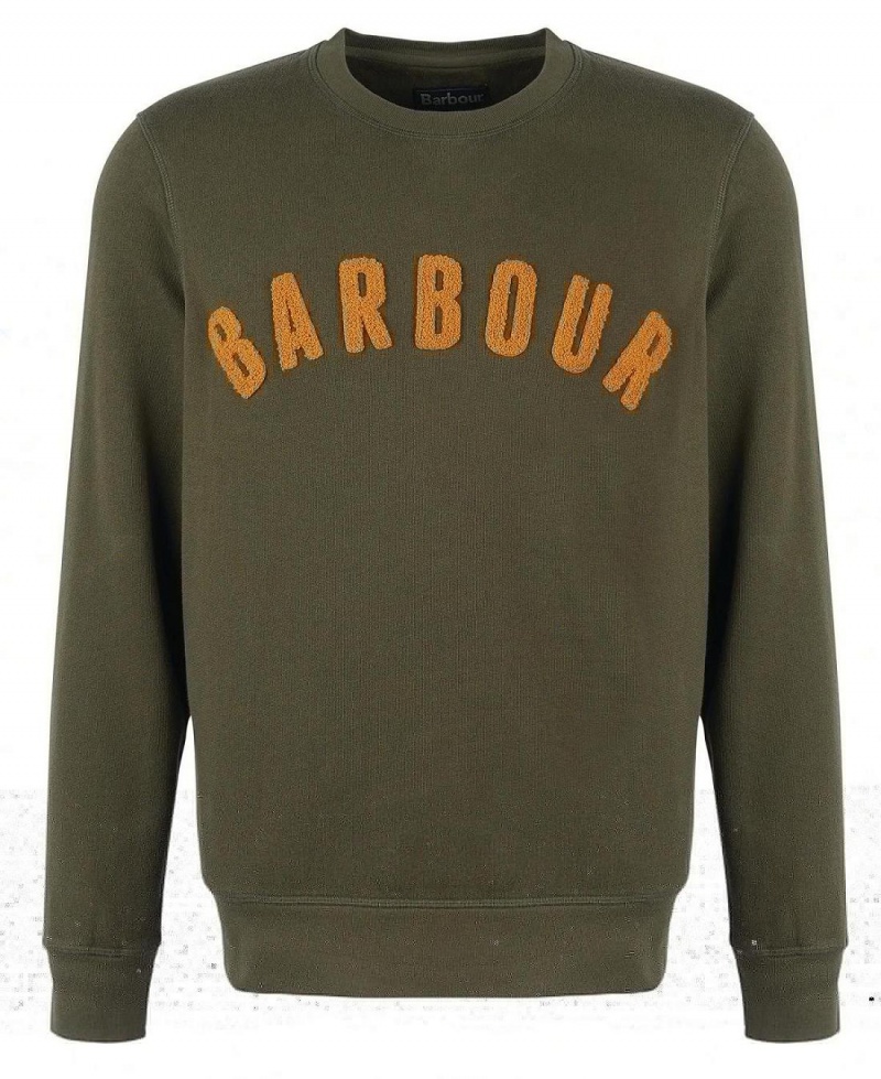 knitwear Barbour Prep Logo Crew Homme Vert | France_BAR15021