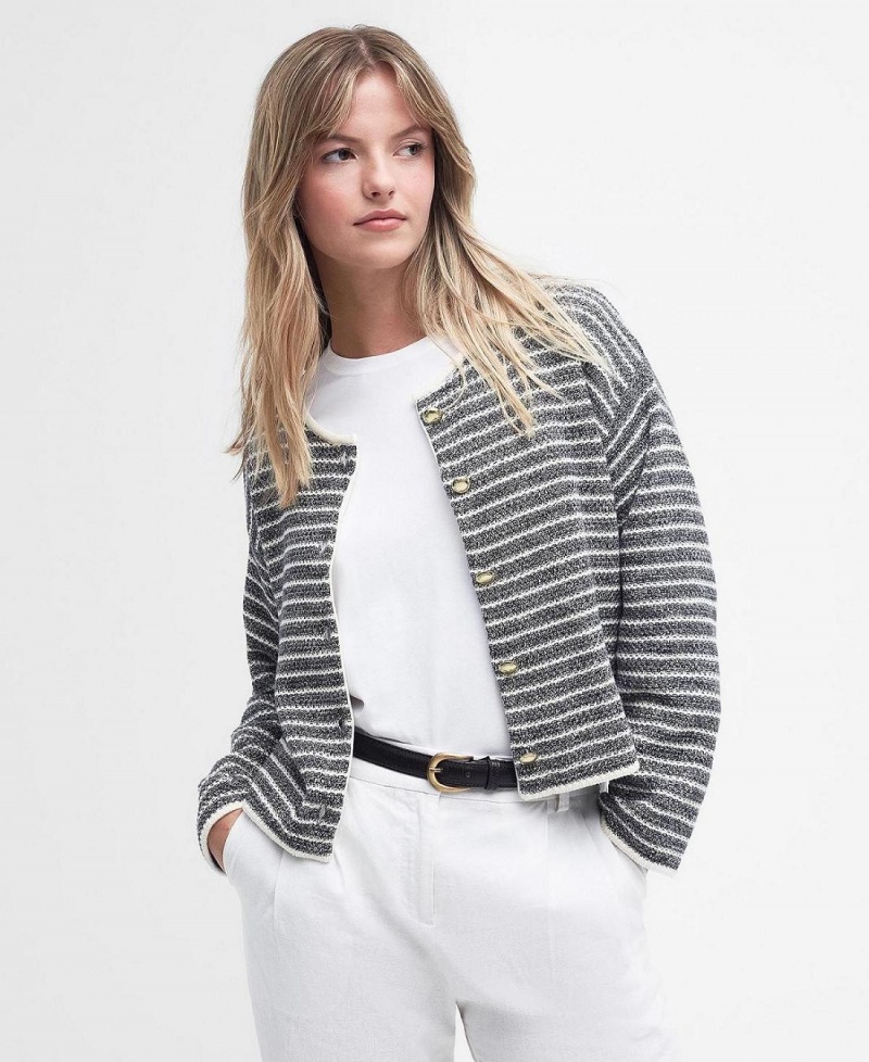 knitwear Barbour Reil Cardigan Femme Grise | France_BAR90450