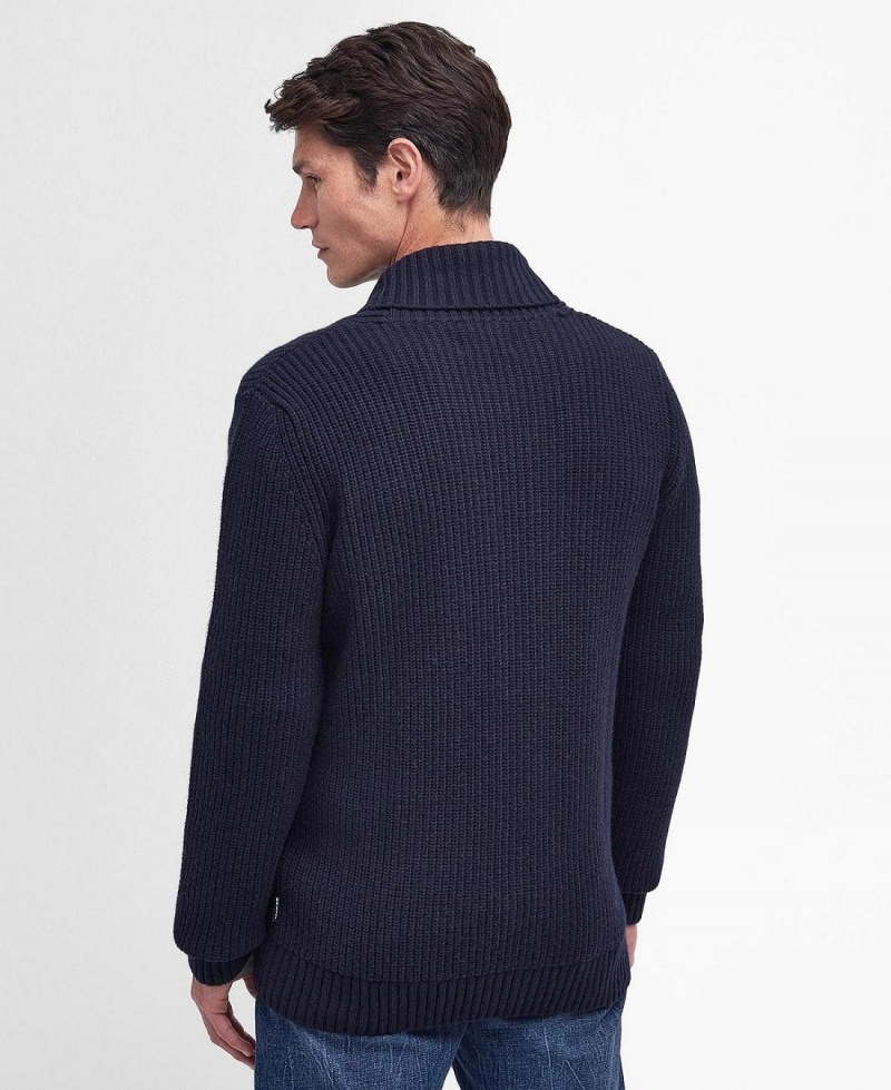 knitwear Barbour Rochester Cardigan Homme Bleu Marine | France_BAR28518