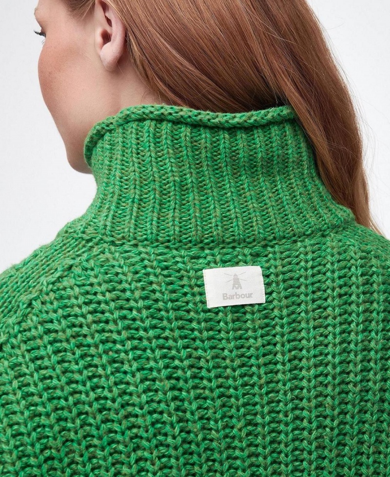 knitwear Barbour Rockcliffe Jumper Femme Vert | France_BAR51938