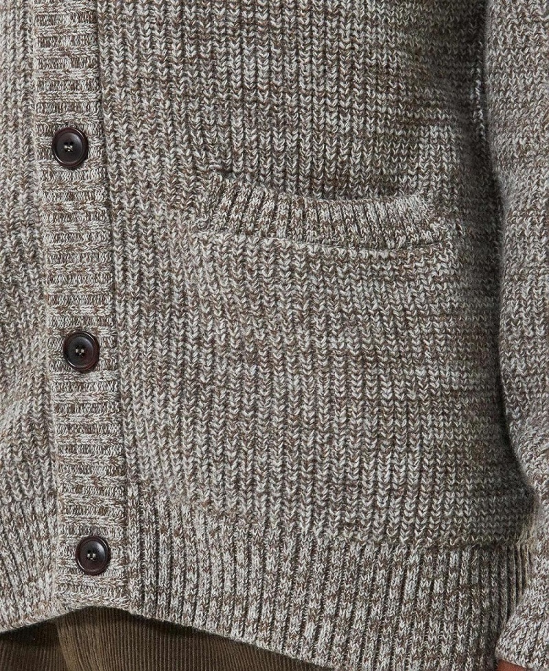 knitwear Barbour Sid Tricoté Cardigan Homme Beige | France_BAR77425