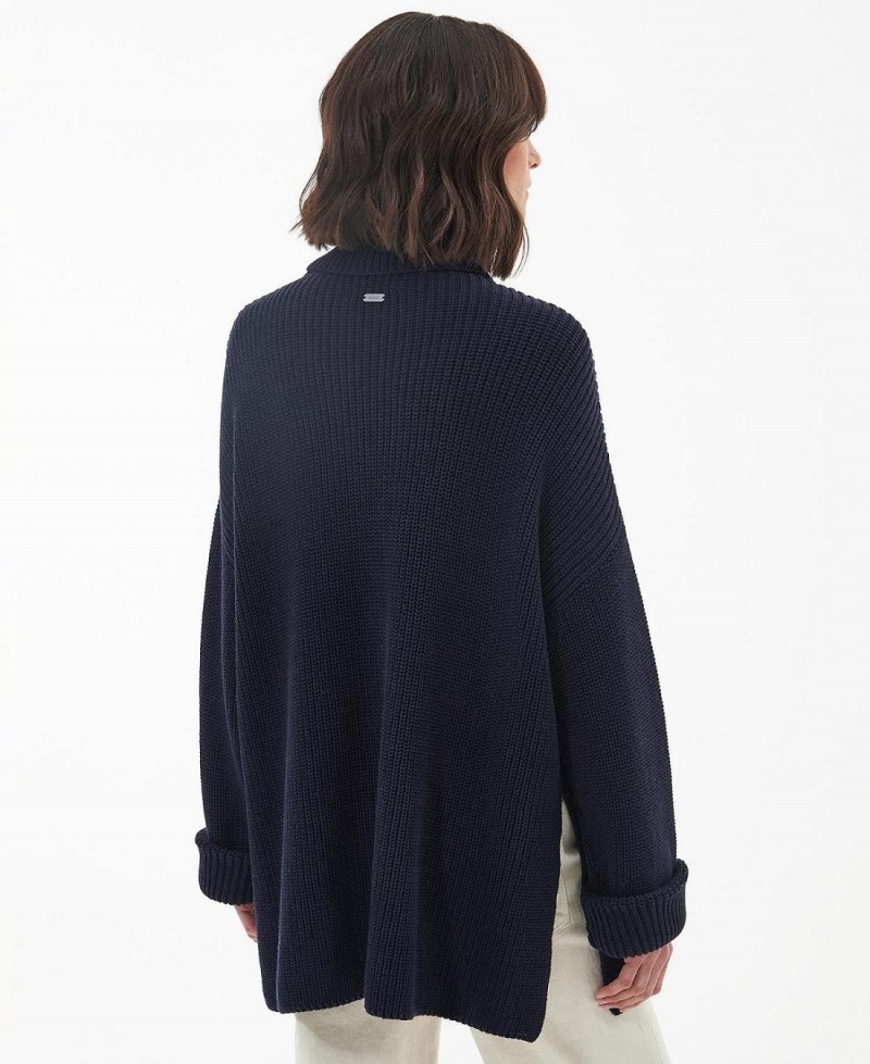 knitwear Barbour Stitch Cape Femme Bleu Marine | France_BAR38271