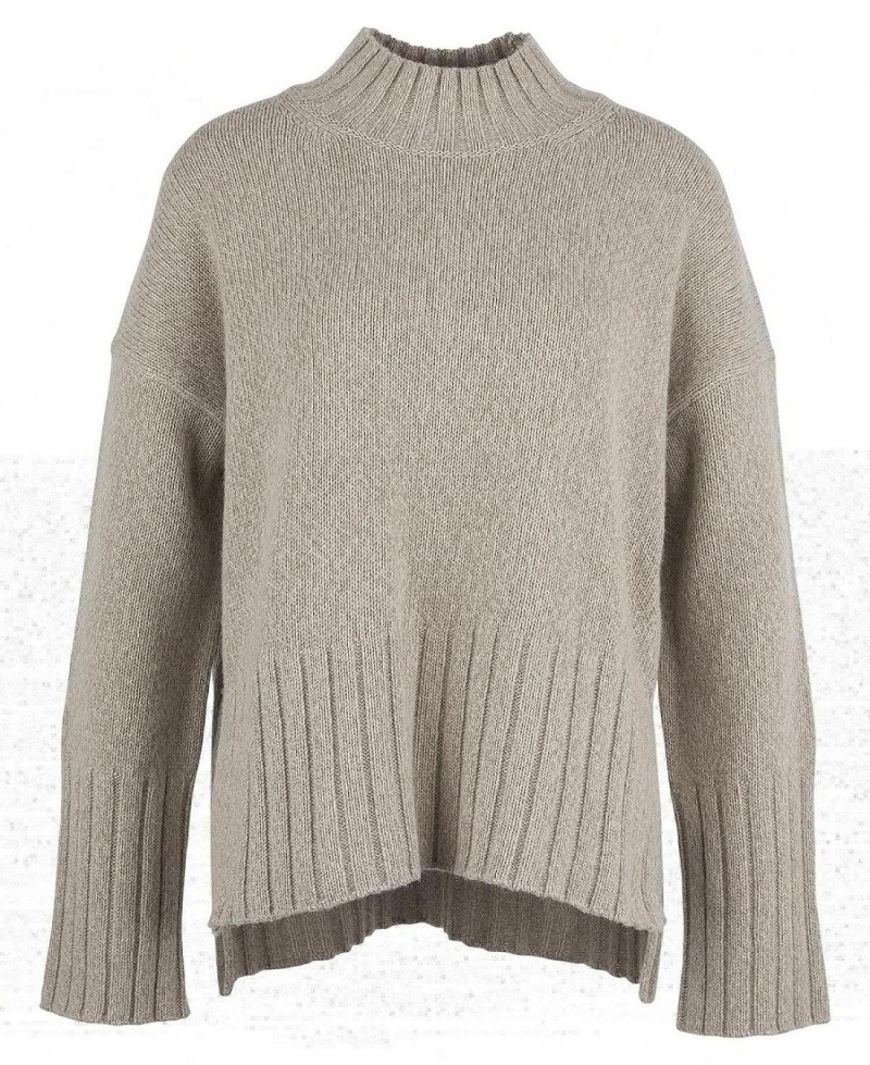 knitwear Barbour Winona Jumper Femme Beige | France_BAR17962